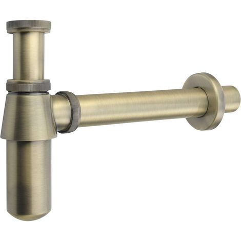 Aqualine Retro - Sifón de lavabo, bronce oscuro 9686 (1/3)