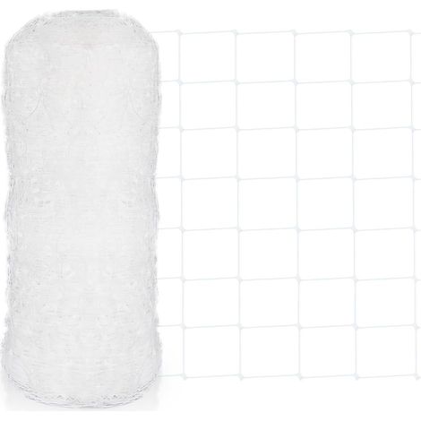 2m x 100m White Heavy Duty Trellis Netting - 15cm Square Mesh - PP Polypropylene Support Net for Climbing Plants, Vegetables and Flowers (1/5)