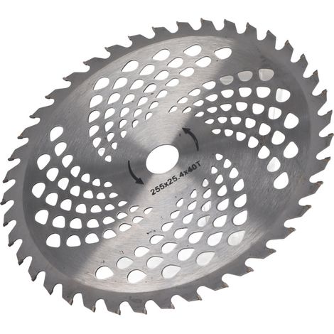 Lame de scie pour débroussailleuse, tondeuse à gazon, coupe-bordures, disque de coupe 40 dents, 255 x 25,4 mm (1/5)