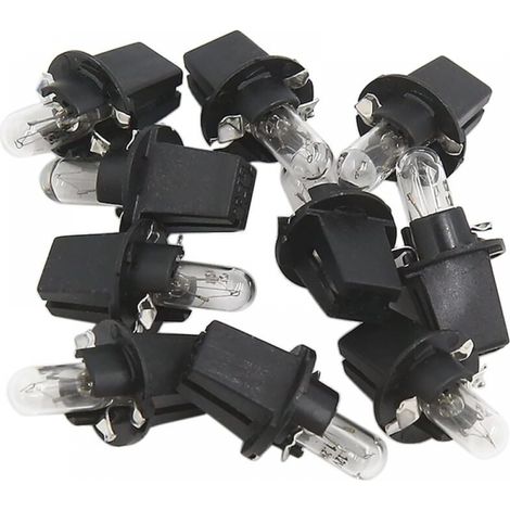 10 Pcs DC 12V 1,2 W T5 Gelb Dashboard Glühbirne für Auto Innen (1/4)