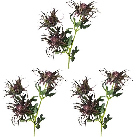3pcs Fleurs Artificielles en Plastique, Plante Vive pour la Décoration de la Maison du Porche de la Ferme de la Cour du Jardin (210424QJ03-4) (1/5)