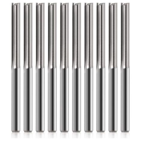 Pair Lntyq Fraise 1/8\" Fraise Droite 1/8\" Tige Droite Rainure Fraise à Tige Fraise à 20mm /40mm pour MDF PVC Acrylique Panneaux de particules Bois 10pcs (1/5)