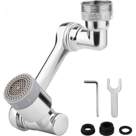 Rallonge Robinet Pivotante 1080 Degrés, Flexible Aérateur de Robinet Rotatif Universel Filtre de pour Évier-ECONOMISEUR D\'EAU (1/4)