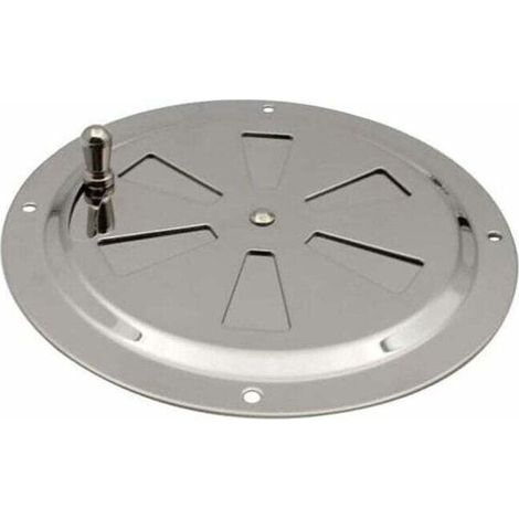YMYNY Ventilations rondes en acier inoxydable Grille de ventilation Reglable Rond Évent d'Aération Grille Évent à persiennes en acier inoxydable pour Fumeur,Camping-Car,Maison,Yachts Diamètre 125mm,1 (1/3)