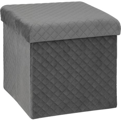 Pouf pieghevole in velluto grigio mix n modul 31x31cm - 5five