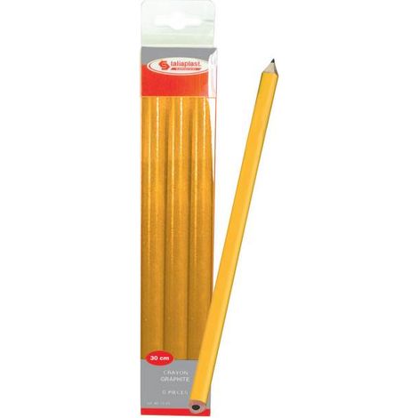 Crayon graphite rouge 30 cm-401005 - Taliaplast (1/2)
