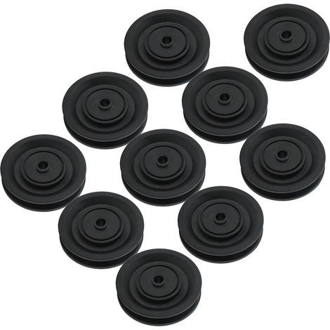 Universelle 90-mm-Lagerrolle, leise und stabil, für Heimwerker, mit Nylonseil, ideal für Fitnessgeräte, Garagentore und Kräne (10er-Packung). (1/4)