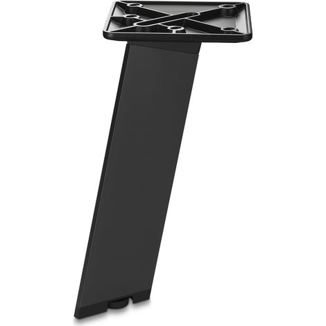 SCHÜCO Möbelfuß STAIR Höhe 250 mm schwarz Sockelfuß belastbar bis max. 150 kg pro Stück Schrankfuß Stützfuß höhenverstellbares Möbelbein aus Aluminium (1/5)