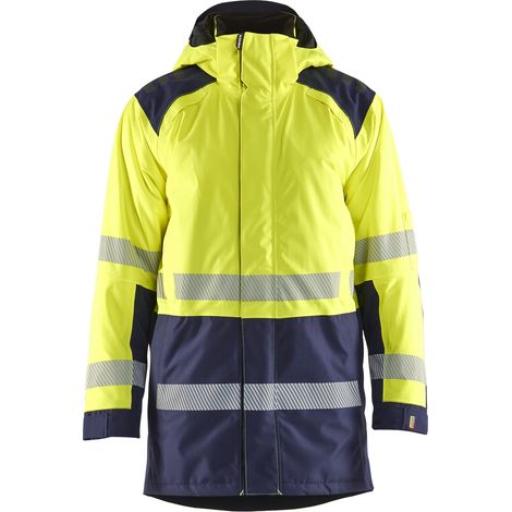 Parka da lavoro invernale alta visibilità 4457 - Giallo/Marine 4XL