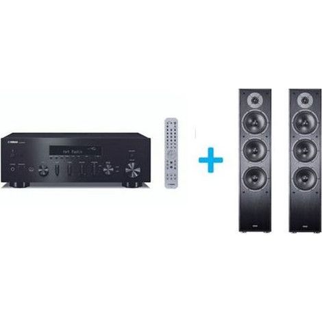 Yamaha R-N600A Hi-Fi-Verstärker Schwarz + ein Paar Magnat Monitor S70 Standlautsprecher Schwarz