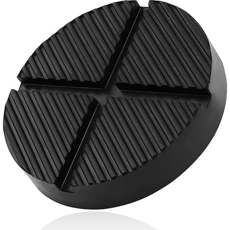 1 Stücke Wagenheber Gummiauflage 125mm, Universal Gummiauflage Wagenheber mit Rillen, Universal Bodenwagenheber Gummi Pad, für Wagenheber und Hebebühnen (1/5)
