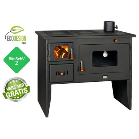 EEK A -Küchenofen Holzherd Beine Ofen Vielstoff Stahl Top - Prity 2P50 BImSchII 16 kw (1/2)