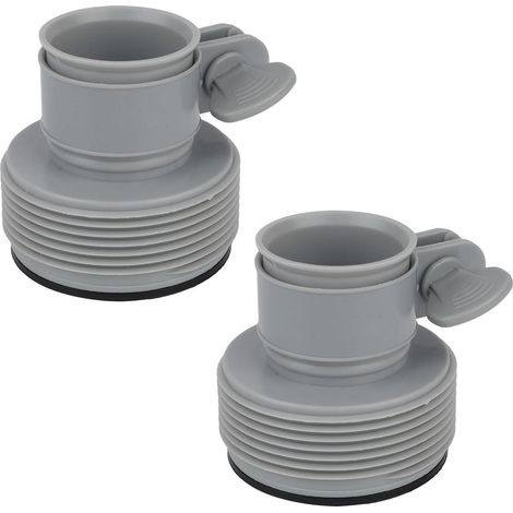 2x Poolschlauchadapter Typ B 1,25" auf 1,5" für Filterpumpen