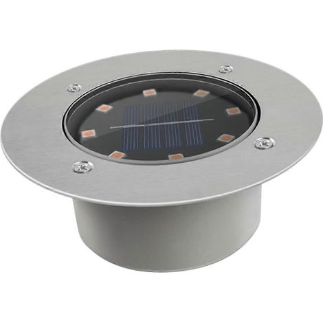 Lampe solaire LED enterrée au sol, éclairage extérieur de jardin et d'allée, extinction automatique, recharge solaire, disque lumineux (1/5)