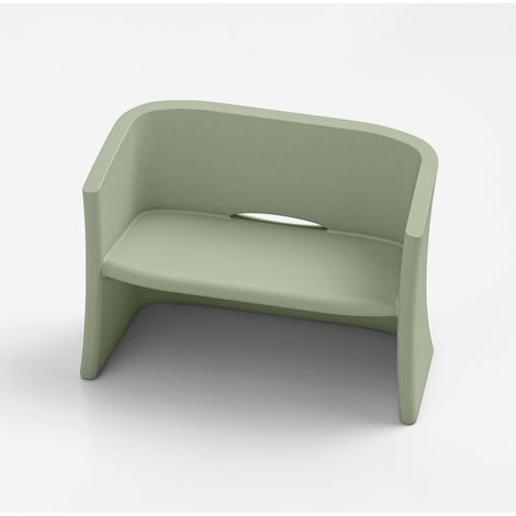 Divano da esterno Made in Italy in polietilene 2 posti Breeze - Verde