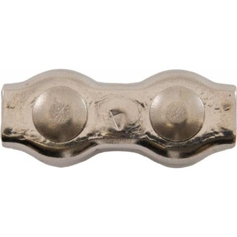 Serre-câbles plats à 2 boulons inox diamètre câble 5 mm en boîte de 5 - PRAMAC (1/3)