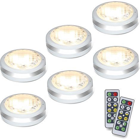 Lot de 6 lampes LED sans fil avec télécommande (1/5)