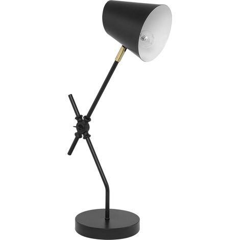 Lampada da tavolo e comodino nera Horton