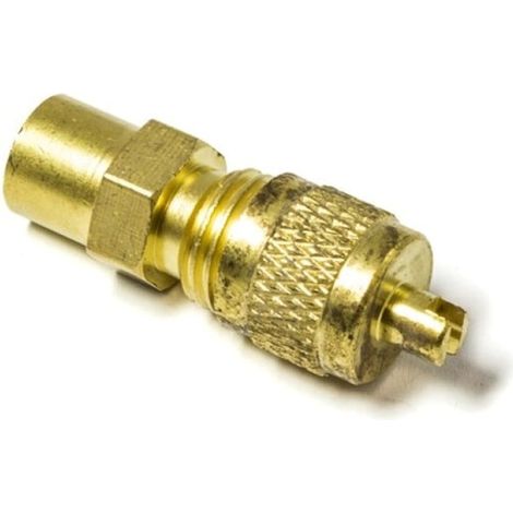 VALVOLA RAME VALVOLINA CARICA A SALDARE 1/4\'\' Ø6,25mm FRIGORIFERO CON TAPPO