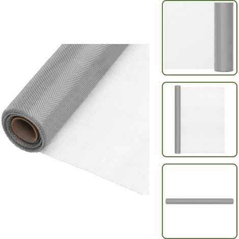 The Living Store Écran en treillis Acier inoxydable 80x500 cm Argenté - Moustiquaire (1/5)
