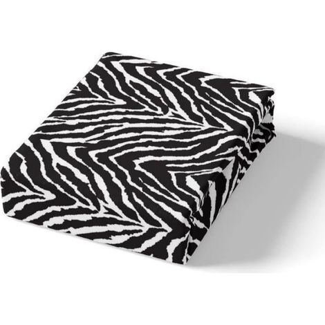 Housse De Couette - Zebra Stripes - 140x200 cm - Taie Doreiller 65x65 cm - Microfibre - Noir Blanc - 2 Pieces (1/4)