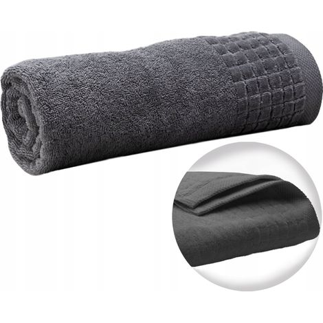 Asciugamano da bagno in spugna di cotone 70x140 spesso materiale assorbente lucido (1/5)