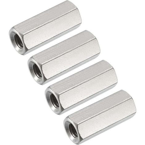 4 goujons hexagonaux métriques en acier inoxydable 304, pas de 1 x 1, longueur 25 mm. (1/5)