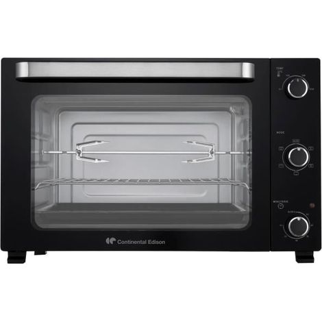 Continental Edison – Minifour électrique CEMF60B3 – 57L – 2300W – 5 modes de cuisson – Température jusqu'à 230°C – Minuterie 60 minutes – Éclairage intérieur