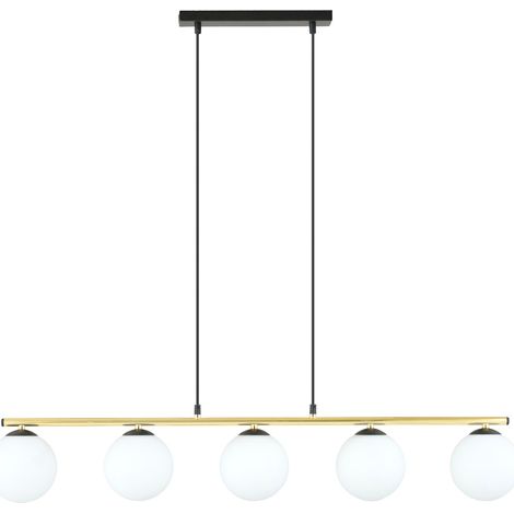 Lustre Emibig Allora 5, 5xE14, globes blancs, gradable (1/5)