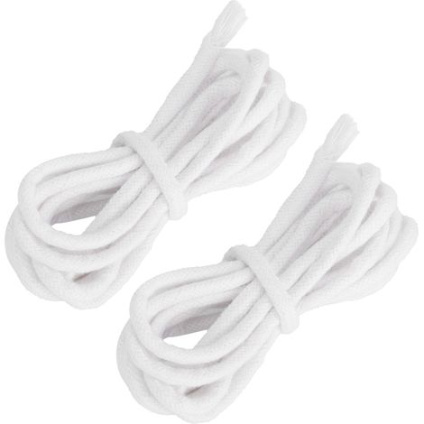 Lot de 2 mèches de bougie en coton tressé, résistantes et absorbantes, pour lampes à huile DIY (5 mm). (1/5)