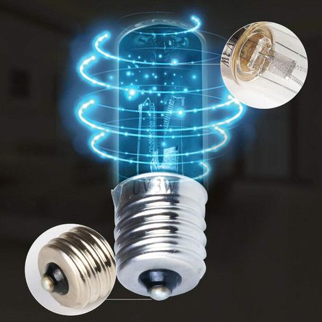 Lampe UV 3W à vis E17 pour désinfection, ampoule de stérilisation UV compatible nettoyage