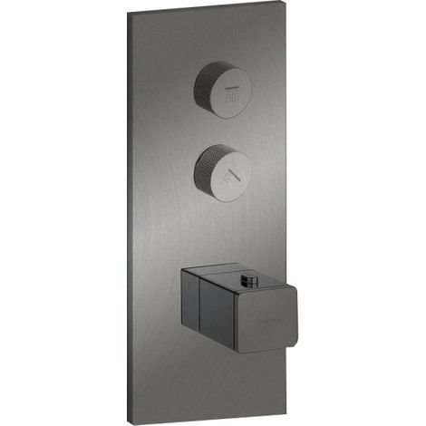 Façade Thermo Twist thermostatique 2 sorties Métal Brossé Quadri - CRISTINA ONDYNA XQ62277