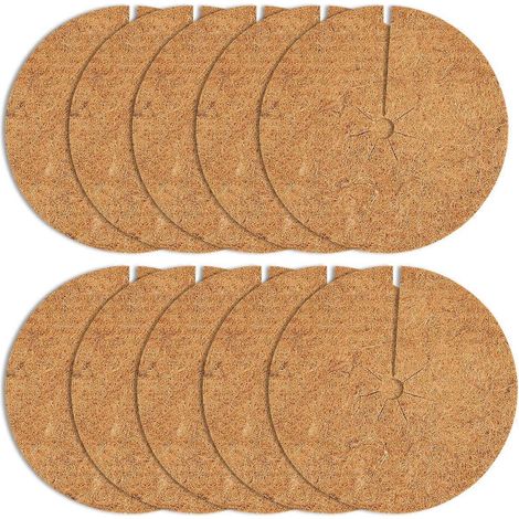 10 tapis de coco, disques de paillis de coco pour la protection hivernale des plantes et la protection contre le froid (1/4)
