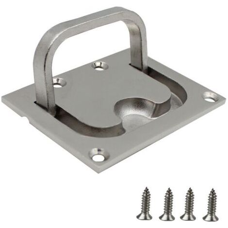 1PC Boucle de plancher en acier inoxydable 316, boucle de pont marine, poignée de trappe, poignée de RV (76x57mm) (1/4)