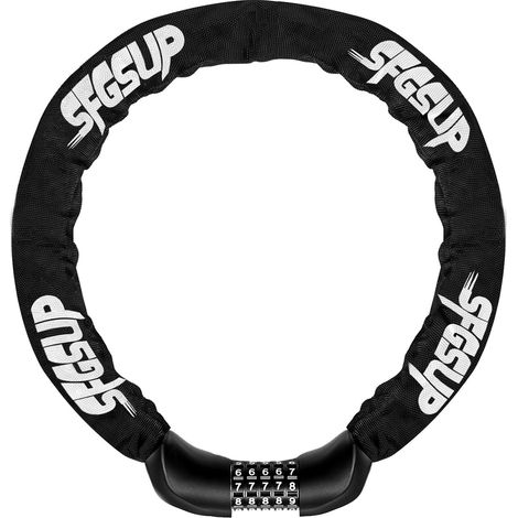 Antivol Vélo, Cadenas à Combinaison à 5 Chiffres avec Chaîne en Acier 6mm x 90cm - Idéal pour Portails/Clôtures/Barbecues/Vélo Électrique/Moto (1/5)