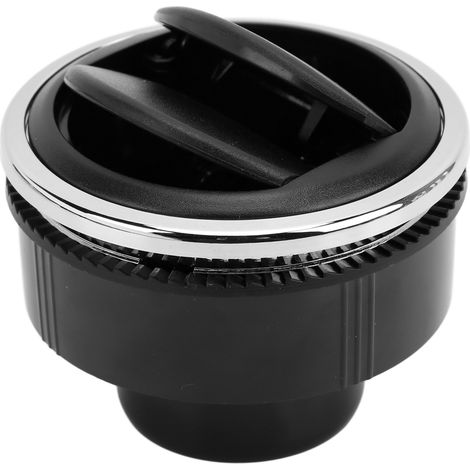 Déflecteur de climatisation de tableau de bord rond en ABS noir électroplaqué universel pour camping-car, bateau, bus et voiture (1/5)