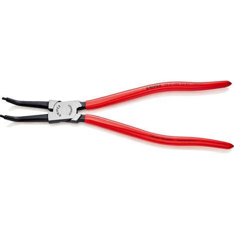 KNIPEX 44 31 J42 Pinza per anelli di sicurezza per anelli di sicurezza interni a fori angolazione a 45° rivestiti in resina sintetica atramentata nera 310 mm