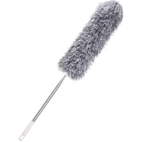 Dépoussiéreur télescopique extra-long lavable Plumeau Télescopique avec Ajustable, Lavable, pour Nettoyer la Poussière de la Maison et de la Voiture,2.4m (1/5)