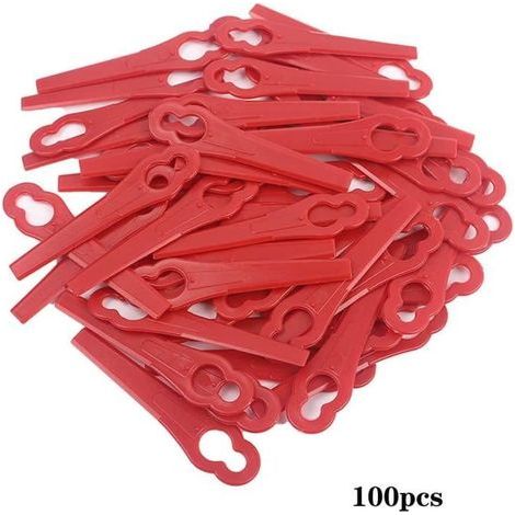 100 plastic replacement blades, plastic edging blades, plastic blades for cordless lawn mowers.