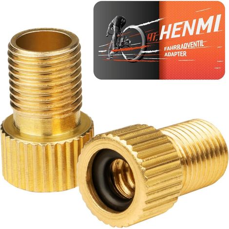 Fahrradventil Adapter 2er Set Messing DV/SV auf AV Dicht & Robust (1/5)