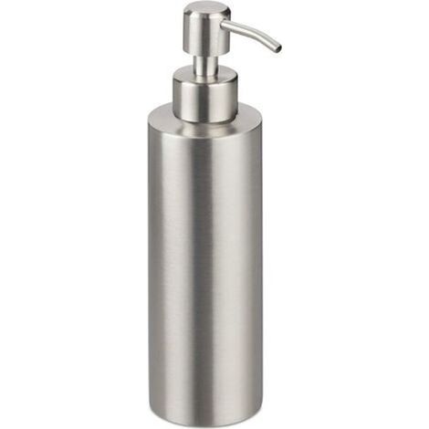 Pr Refillable Soap Dispenser in Brushed Stainless Steel 350 ML Silver (1/5)