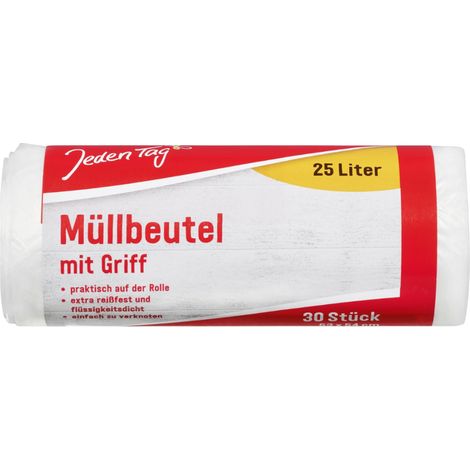 Sacs poubelle One Tag avec poignée 25 l 30 pièces.