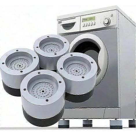 4 Coussinets Anti-vibrations Lave-linge, Tapis Universel Amortisseur en Caoutchouc, Réduction Bruit et Stabilité (1/4)