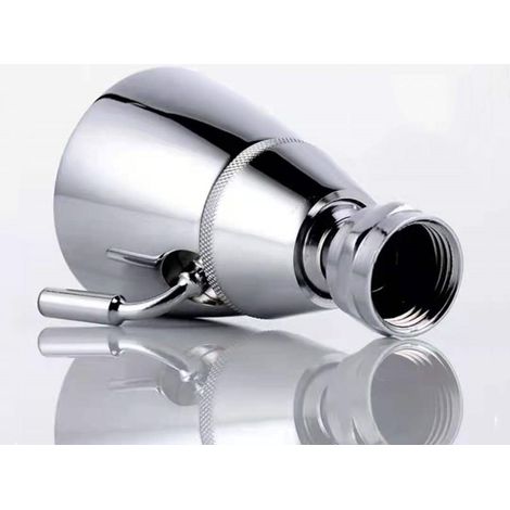 Brass horn-shaped shower head, fixed water-saving and pressure-boosting shower head for hotels, guesthouses, schools, etc. -- Alloy model