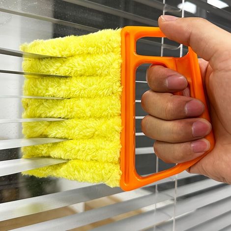 Brosse De Nettoyage Pour Persiennes - Tête Amovible En Microfibre - Pour Grilles De Ventilation Et Stores - 1 Pièce (1/5)