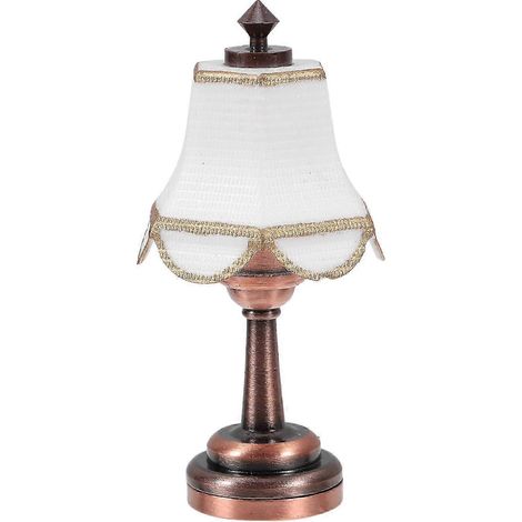 Lampe de bureau miniature pour maison de poupée, compatible avec les décorations miniatures et les lumières LED. (1/5)