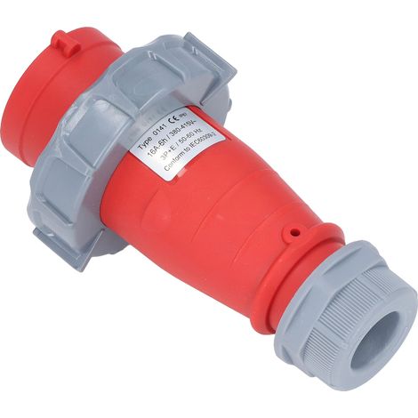 Connecteur industriel étanche IP67, prise avion encastrée 4 broches 3P+T, 380-415V AC 16A, montage dissimulé (1/5)