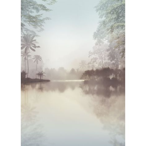 Papier peint panoramique méditerranéen Lac Tropical Pur (1/4)
