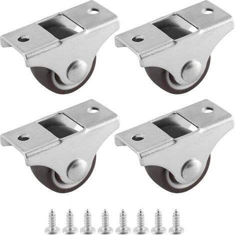 4 PièCes Mini Roulettes Roulettes de Meubles Petites Roulettes Fixes de 25 Mm Roulettes Mobiles Directionnelles Roulettes Mobiles pour Meubles