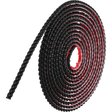 Bandes décoratives de 1.5 mètres de long pour bordures de papier peint, plafonds et décorations murales (10 mm, noir, 2 bandes).